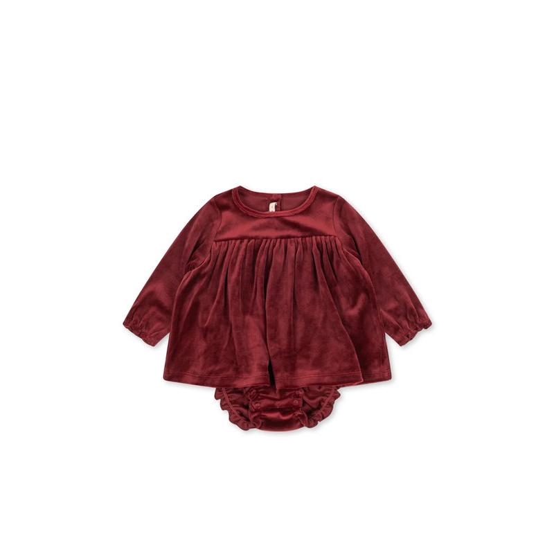 Robe Barboteuse Jingle Dahlia Rouge KONGES SLOJD avant
