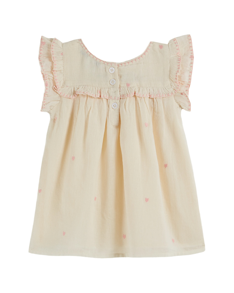 Robe brodée Ecru Emile & Ida dos