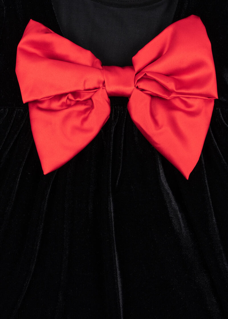 Robe de fêtes Gia en velours noir KONGES Produit dos2