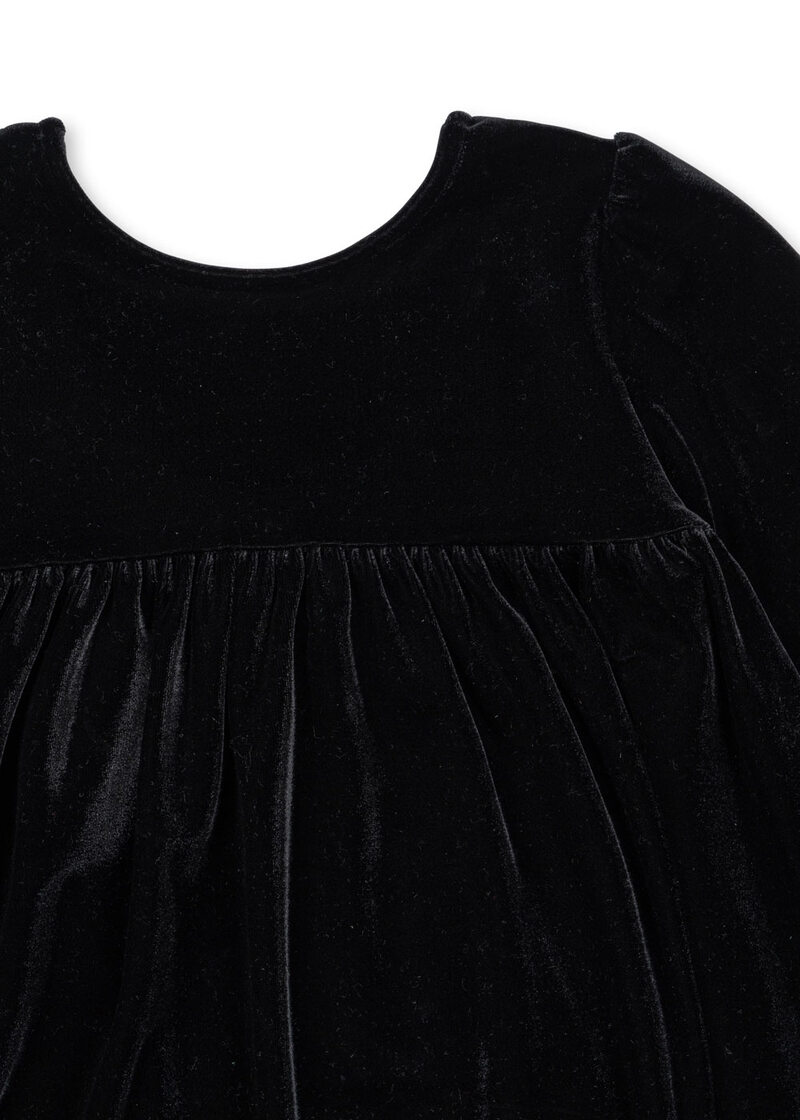 Robe de fêtes Gia en velours noir KONGES Produit face2