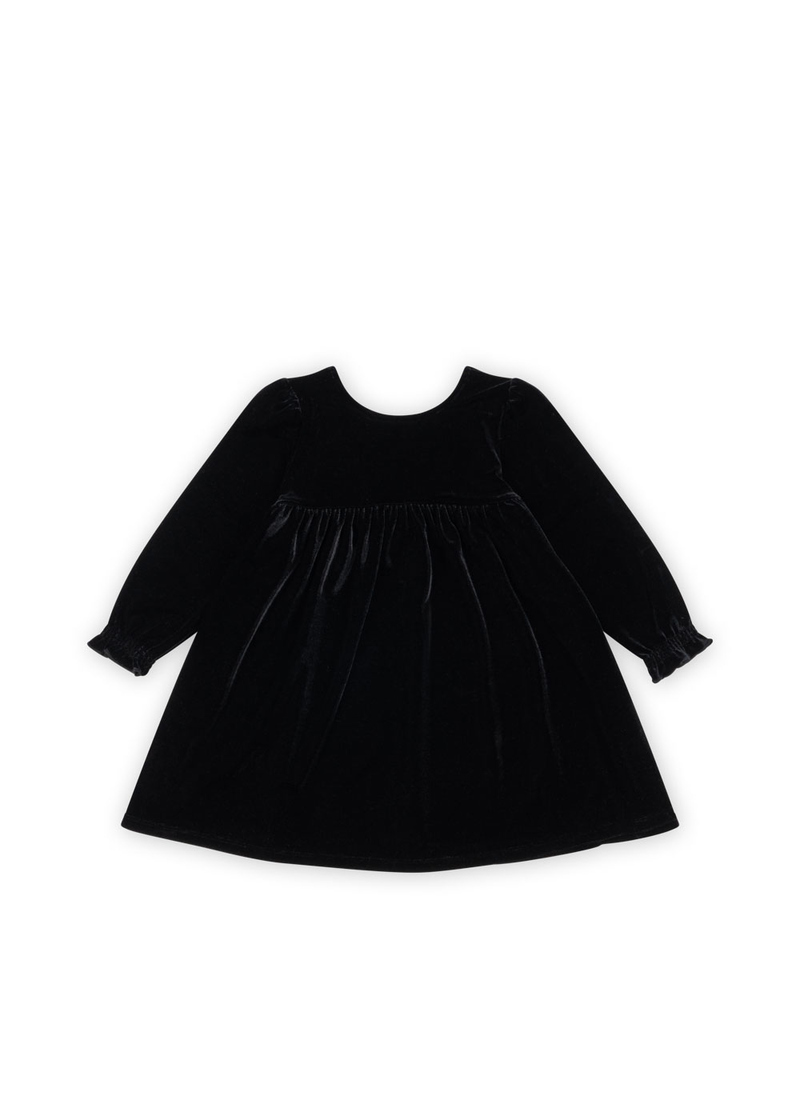 Robe de fêtes Gia en velours noir KONGES Produit face