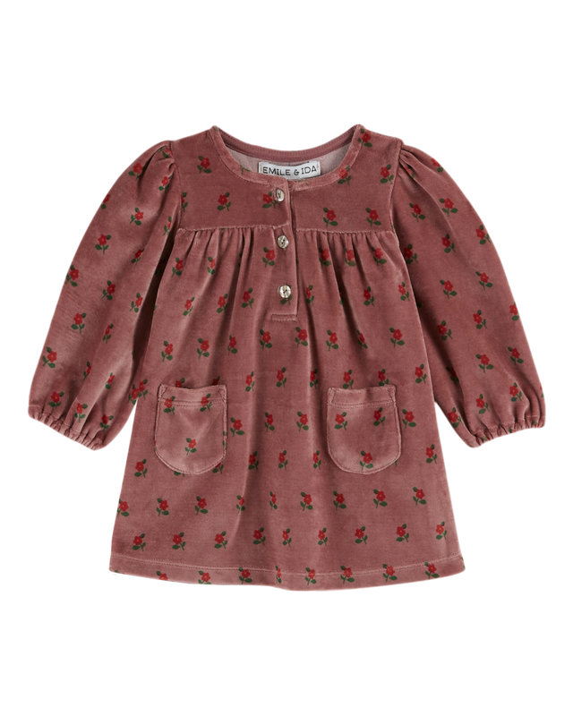 Robe en Velours Poppy Violine Emile & Ida produit 