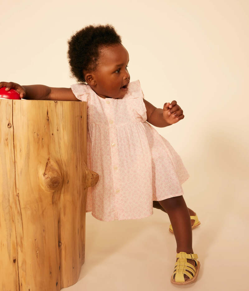 Robe manches courtes et bloomer en gaze de coton Avalanche Panty Petit Bateau Bambinou