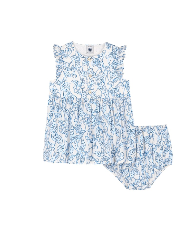 Robe sans manches Fleurs Porcelana Petit Bateau face