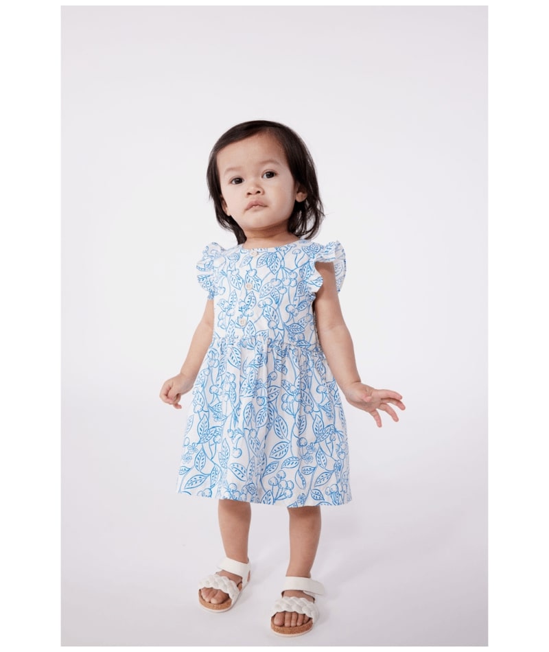 Robe sans manches Fleurs Porcelana Petit Bateau lifestyle