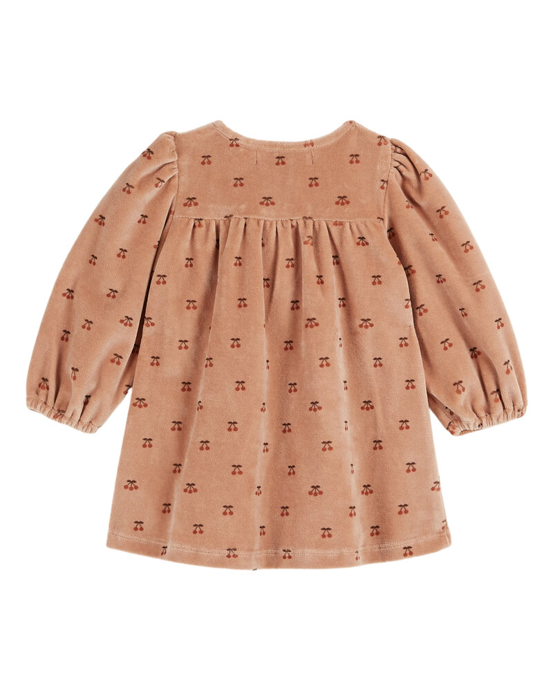 Robe velours petite cerise poudre Emile & Ida Produit Dos
