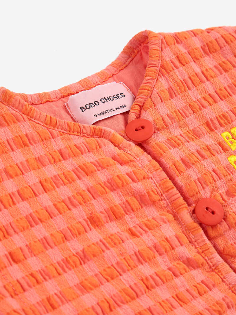 Veste Vichy rembourée Bobo Choses bouton