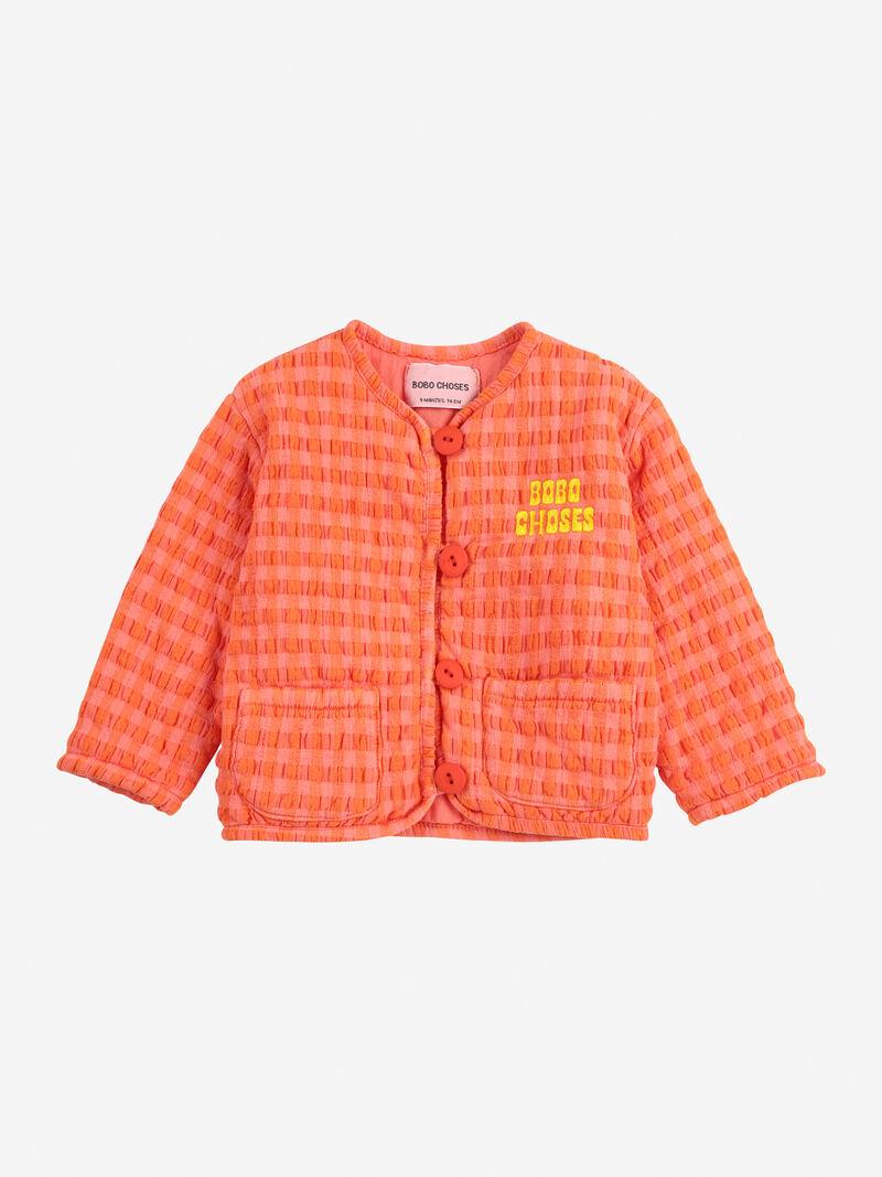Veste Vichy rembourée Bobo Choses face