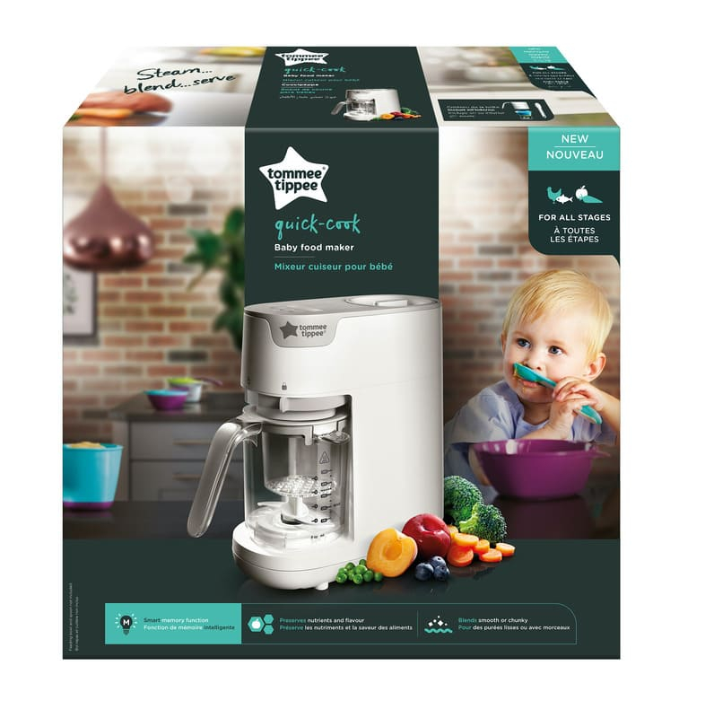 Robot cuiseur mixeur vapeur pour repas bébé Tommee Tippee Packaging