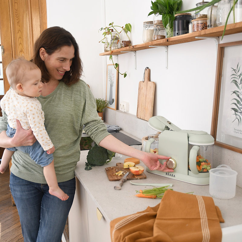 Robot culinaire Babycook Duo Vert de Gris  Beaba lifestyle 5