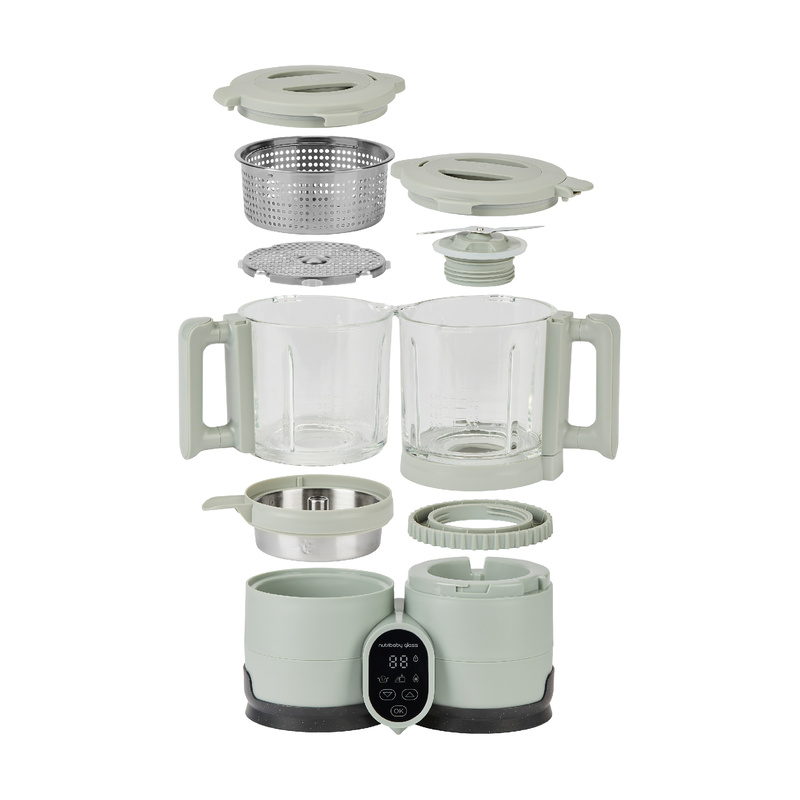Robot culinaire multifonction Nutribaby Glass Celadon Green Babymoov Produit demonter