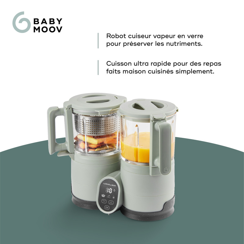 Robot culinaire multifonction Nutribaby Glass Celadon Green Babymoov lifestyle2