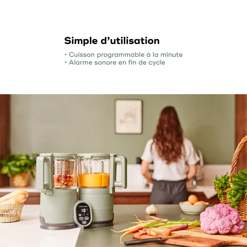 Robot culinaire multifonction Nutribaby Glass Celadon Green Babymoov lifestyle