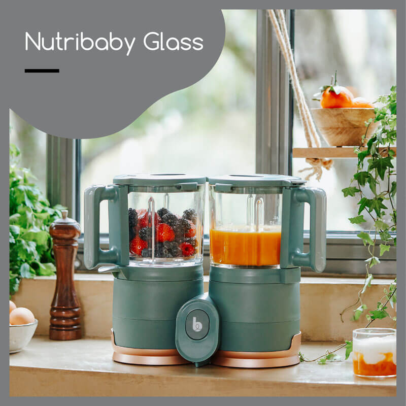 Robot culinaire multifonction Nutribaby Glass Green Forest Babymoov ambiance