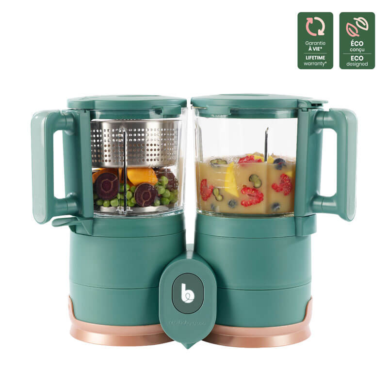 Robot culinaire multifonction Nutribaby Glass Green Forest Babymoov zoom