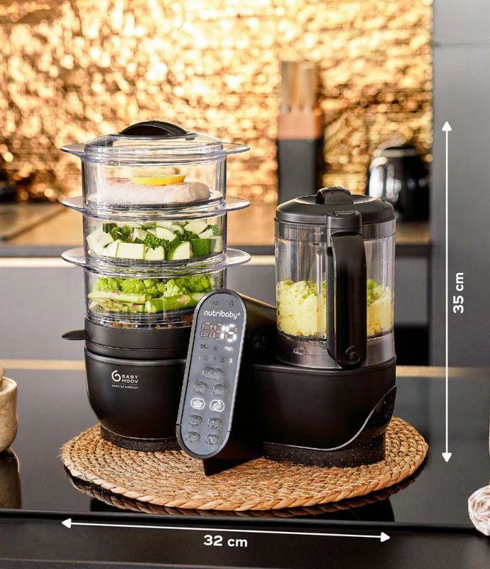 Robot culinaire multifonction Nutribaby + XL Mineral Black Babymoov lifestyle 1