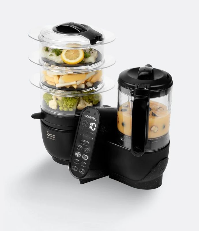 Robot culinaire multifonction Nutribaby + XL Mineral Black Babymoov produit