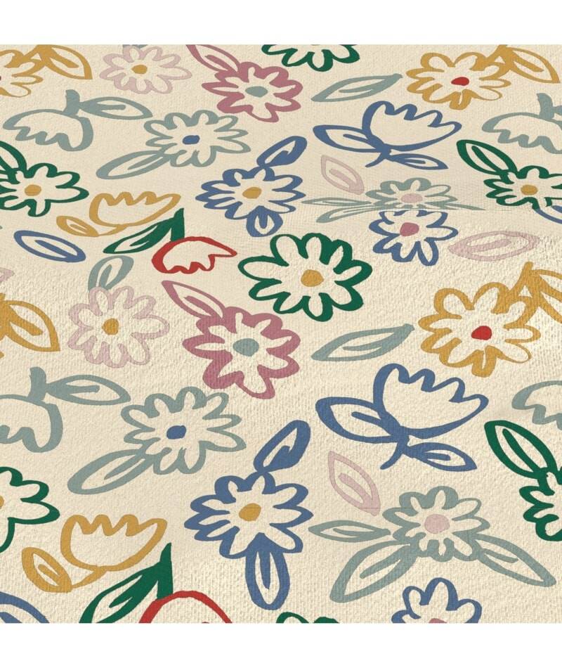 Robe manches longues imprimés fleurs multicolores Petit Bateau motif