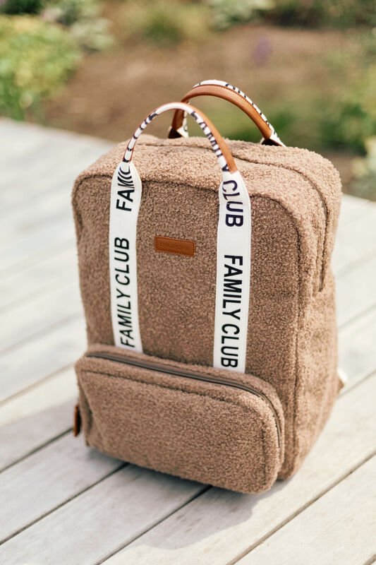 Sac à dos à langer Family Club Signature Teddy Brun Doux Childhome lifestyle 1