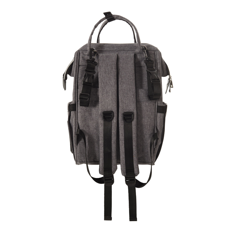 Sac à dos à langer gris chiné Tineo produit face arrière