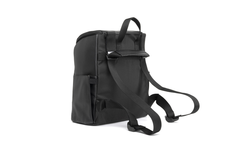 Sac à dos à langer Lennox en cuir vegan Noir Babymel back