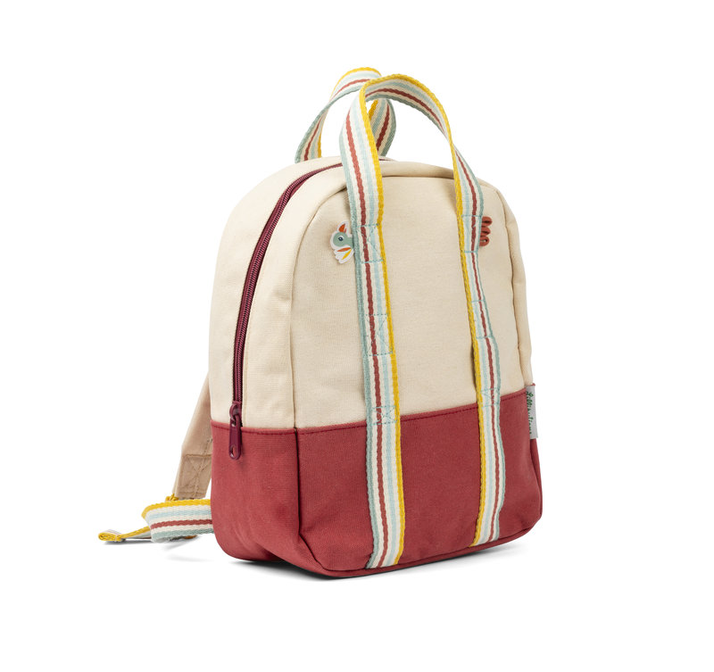 Sac à dos enfant Ambre Beige Lilliputiens profil