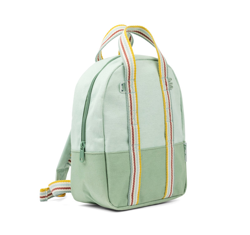 Sac à dos enfant Pomme Vert Lilliputiens profil
