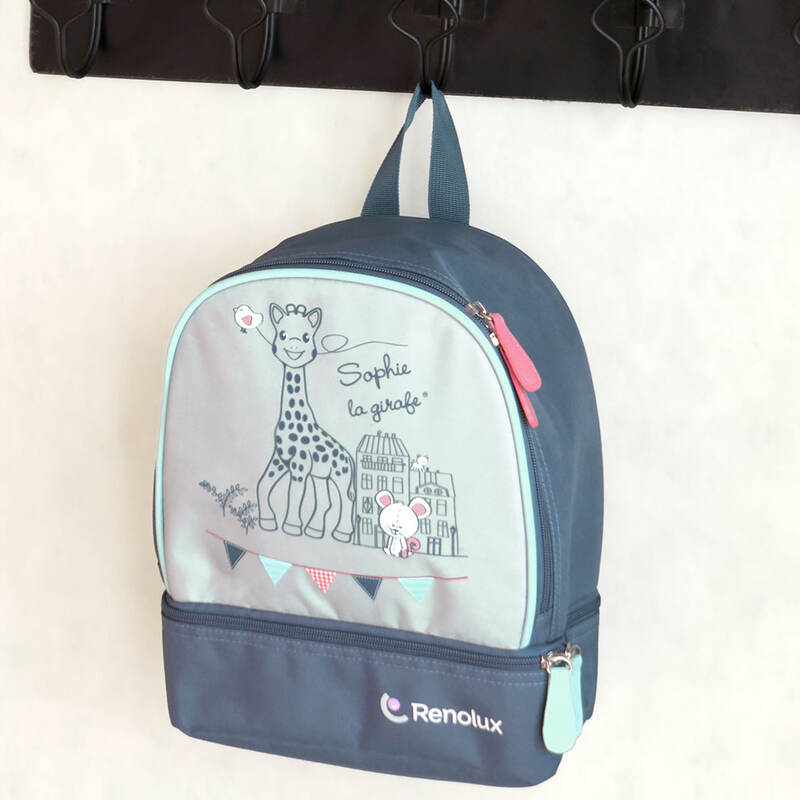 Sac à dos Enfant Snackbag Sophie la Girafe Paris Renolux accroche