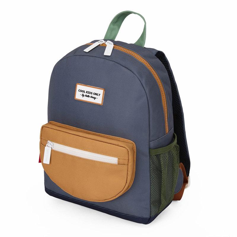 Sac à dos Minimaliste Mini Marine 2-5 ans HELLO HOSSY profil