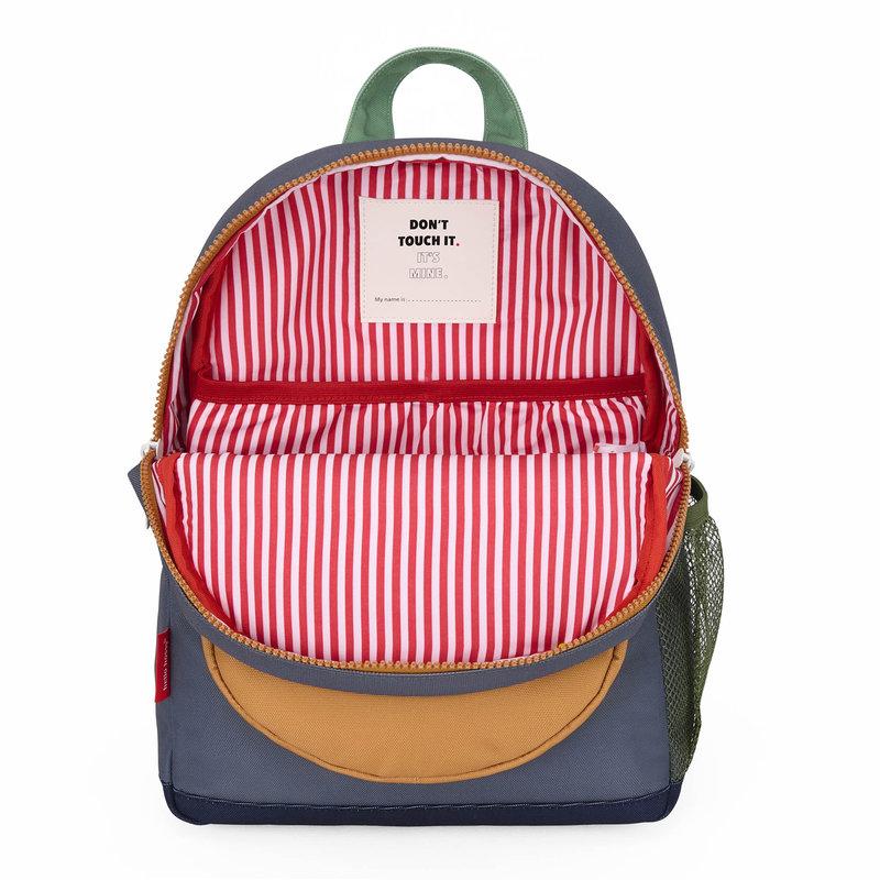 Sac à dos Minimaliste Mini Marine 2-5 ans HELLO HOSSY ouvert