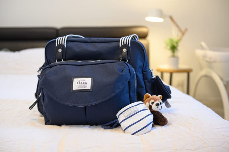 Sac à langer matelassé bleu - Apibebe