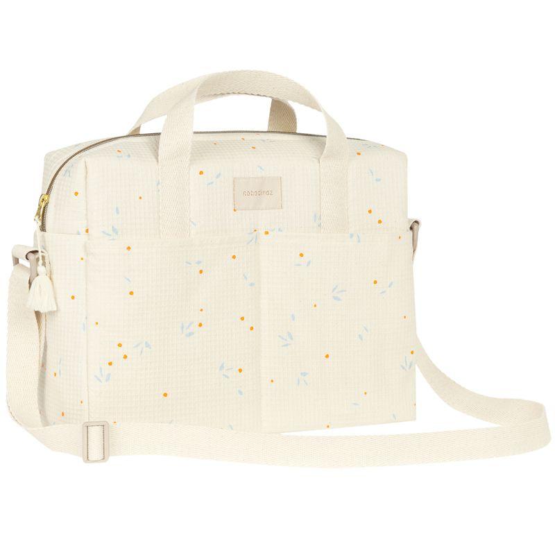 Sac à langer imperméable Gala Opera Orange Cherries NOBODINOZ de profil