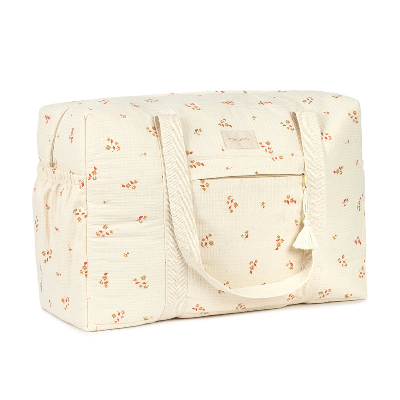 Sac à langer imperméable Opera Yellow lily Nobodinoz côté