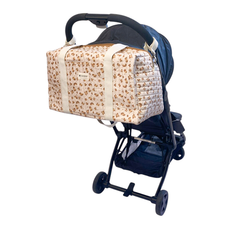 Sac à langer Leopard Candide sur poussette