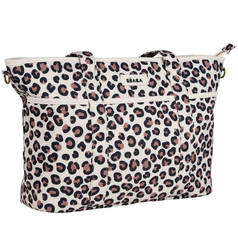 Sac à langer Madrid Léopard clay BEABA avec bandoulières baissées