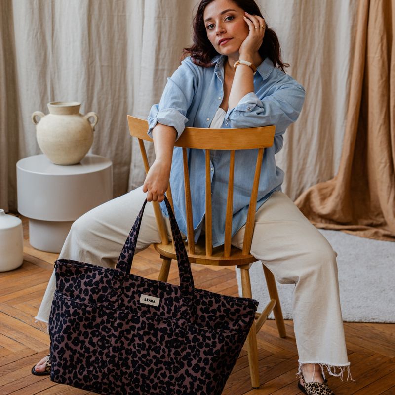Sac à Langer Madrid XXL Léopard Beaba lifestyle 1