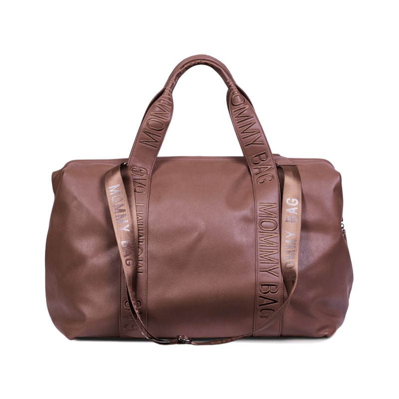 Sac à langer Mommy Bag Signature Simili Marron Foncé Childhome produit