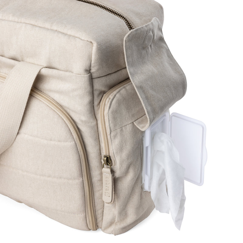 Sac à langer On The Go Morning Beige Sebra poche lingettes 2
