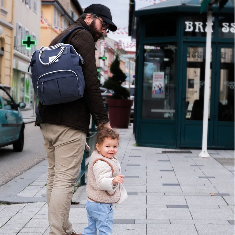 Sac à langer Wellington Bleu marine Béaba Ambiance 1