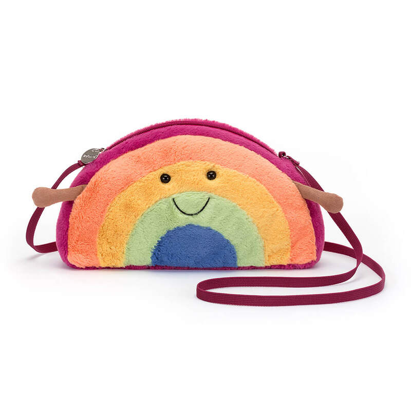 Sac Amuseable Arc-en-Ciel Rainbow Bag Jellycat Face