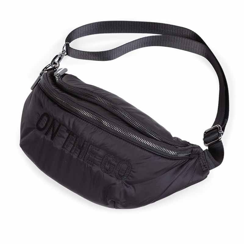 Sac banane On the go matelassé Noir Childhome Profil