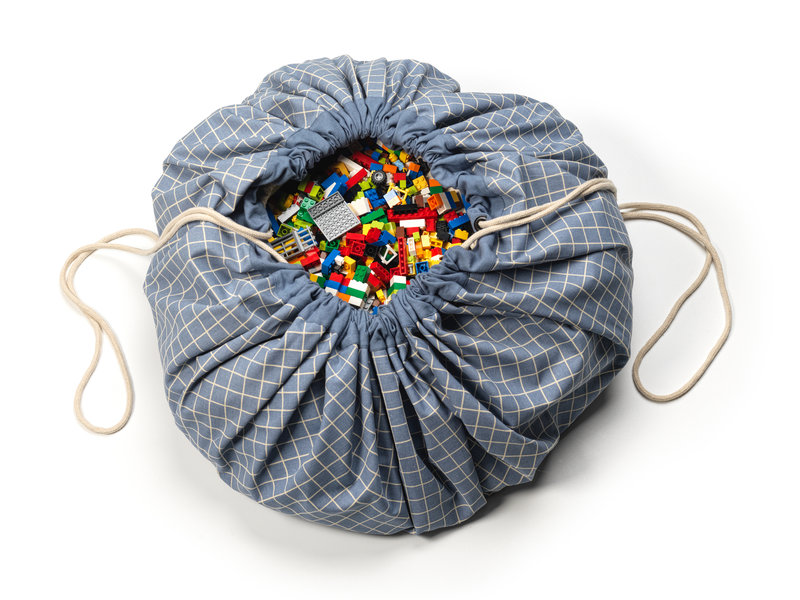 Sac de rangement tapis de jeu Play & Go Original Organic Grid Play & Go Blue