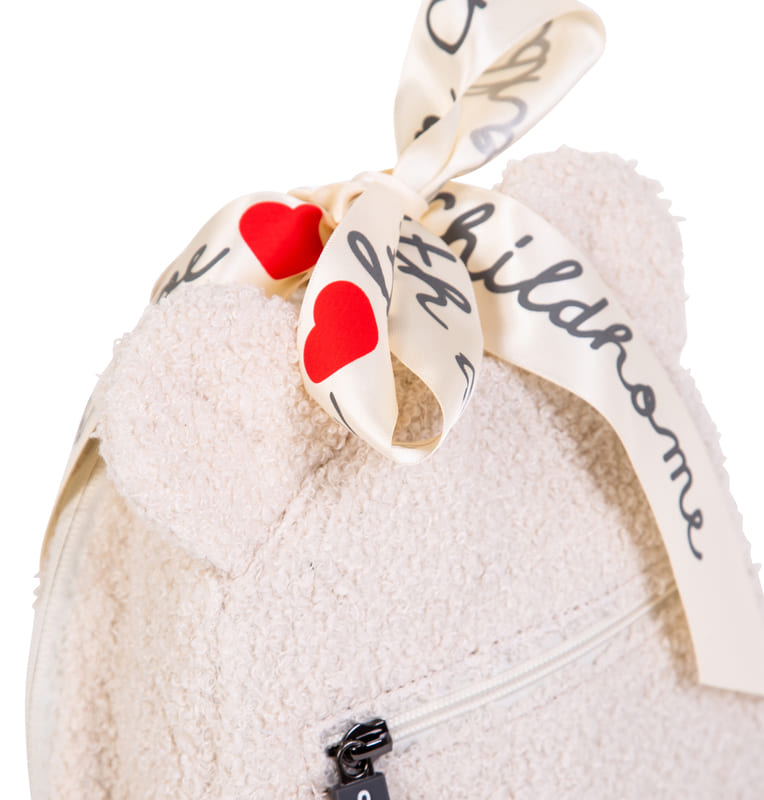 Sac à dos enfant My First Bag Teddy Écru Childhome Détail
