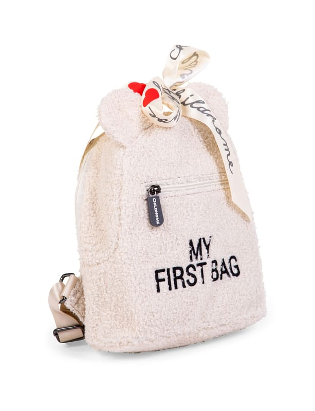 Sac à dos enfant My First Bag Teddy Écru Childhome Latéral
