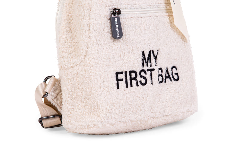 Sac à dos enfant My First Bag Teddy Écru Childhome Logo