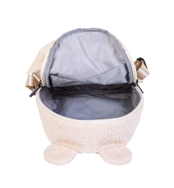 Sac à dos enfant My First Bag Teddy Écru Childhome Ouvert