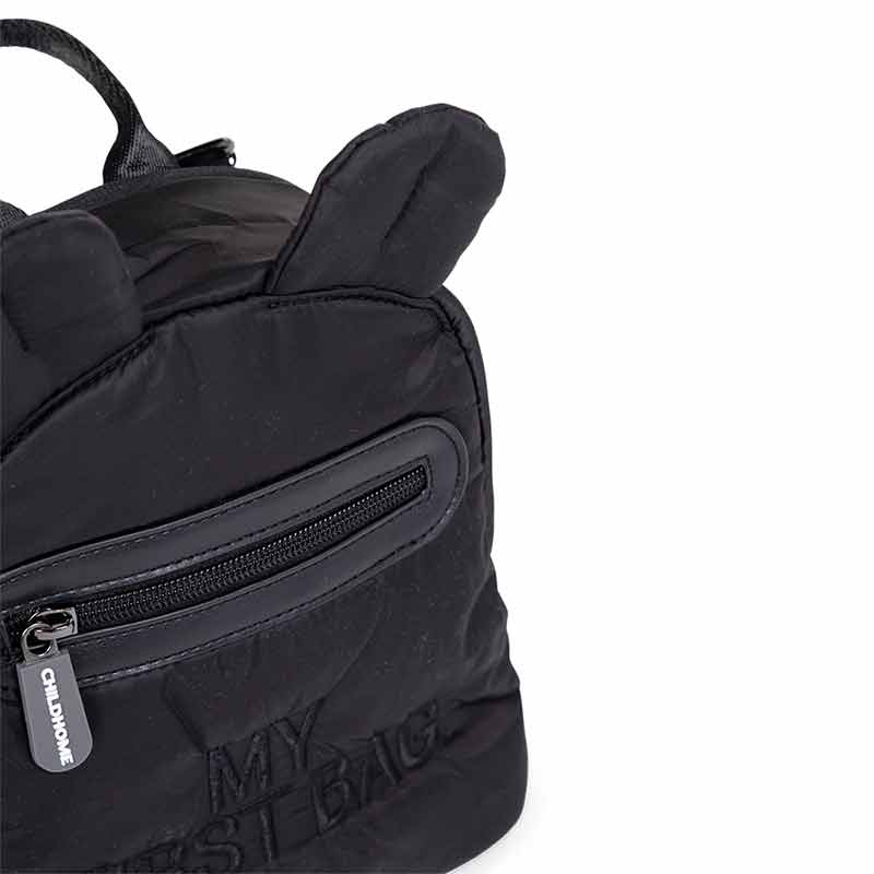 Sac à dos enfant My First Bag matelassé Noir Childhome Poche