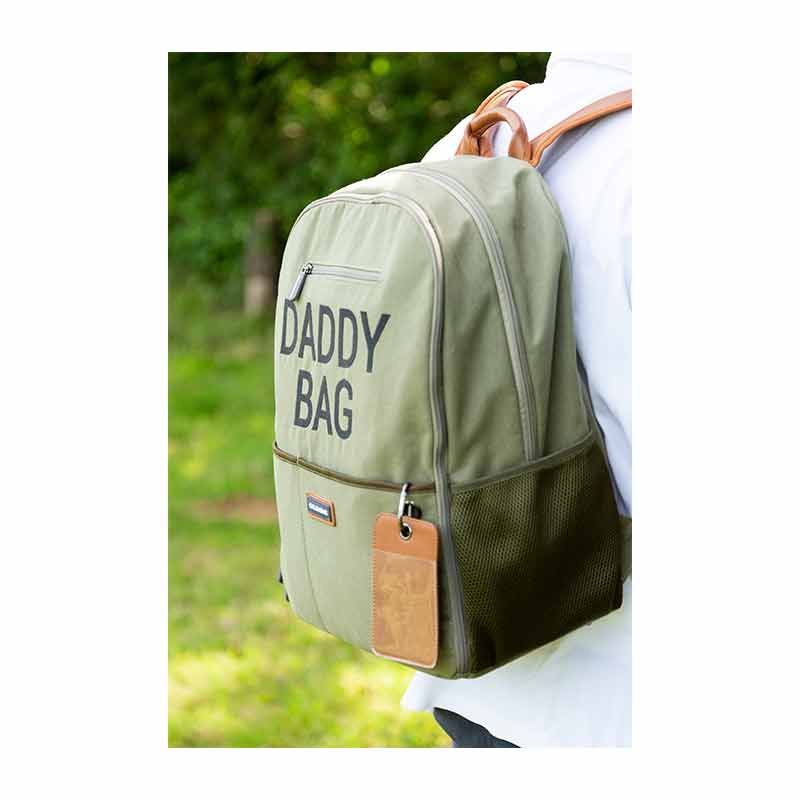 Sac à dos à langer Daddy Bag Kaki Childhome Détail