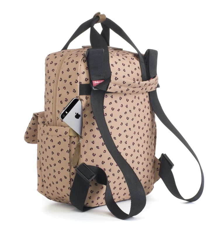 Sac à dos à langer Georgi Eco Leopard Babymel Arrière