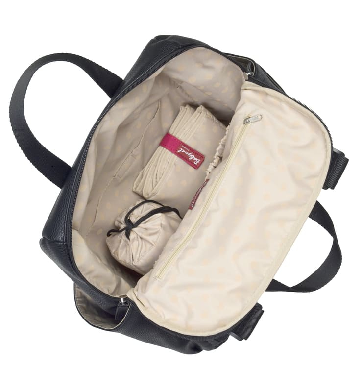 Sac à dos à langer Robyn en cuir vegan Noir Babymel Intérieur
